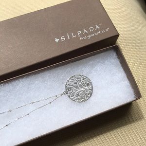 Silpada “A Cut Above” Sterling Medallion Necklace